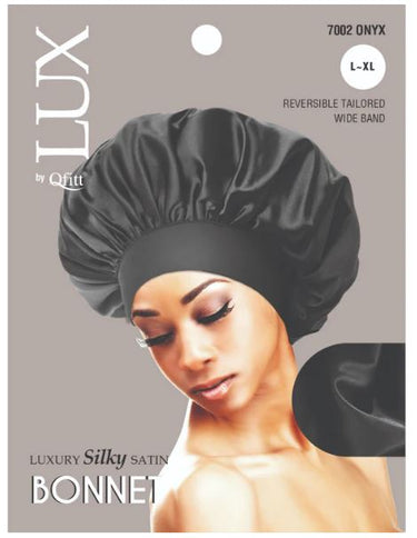 QFITT LUX X-Large Luxury Silky Satin Bonnet- Solid , Sareya Beauty Supply Store